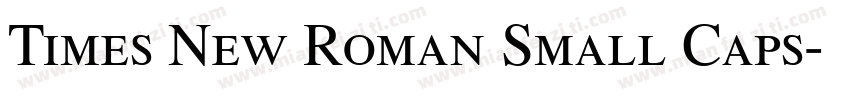 Times New Roman Small Caps字体转换